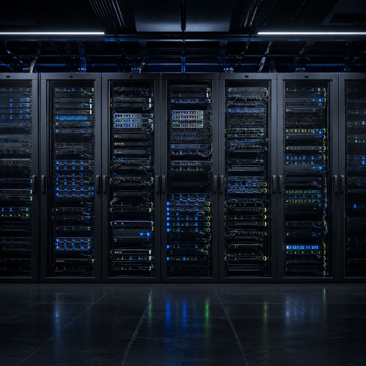 Data centre rack view